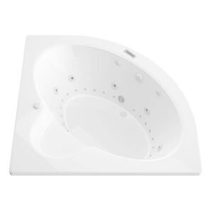 Jasper Diamond 5 ft. Acrylic Corner Drop-in Air and Whirlpool Bathtub in White