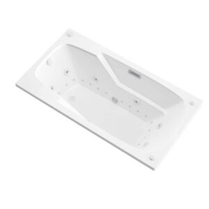 Coral Diamond Series 6 ft. Left Drain Rectangular Drop-in Whirlpool and Air Bath Tub in White
