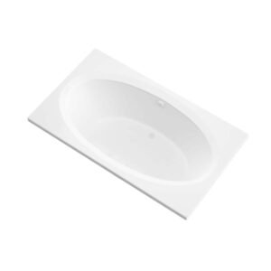 Imperial Series 71 in. x 42 in. Rectangular Soaking Bathtub with Center Drain and Marine Grade Acrylic in Glossy White