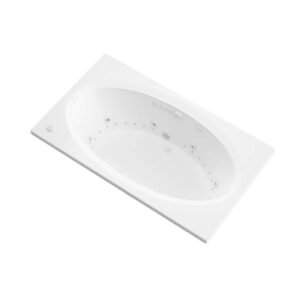Imperial 7 ft. Rectangular Drop-in Whirlpool and Air Bath Tub in White