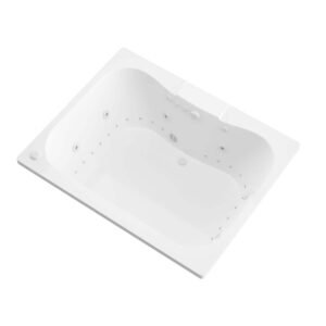 Rhode 5 ft. Rectangular Drop-in Whirlpool and Air Bath Tub in White