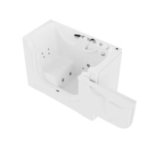 Universal Collection 30 in. L x 60 in. W Whirlpool Jetted Bathtub with Right Drain in White with Powered Fast Drain