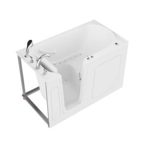 Universal Collection 32 in. L x 60 in. W Left Side Drain Air Jetted Bathtub in White with Aroma and Chroma Therapy