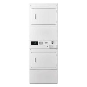 7.4 cu. ft Dryer vented Front Load Electric Dryer in White with Factory-Installed Coin Drop and Coin Box