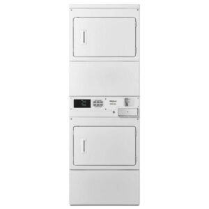 7.4 cu. ft. White Gas Double Stacked Commercial Dryer Coin Operated