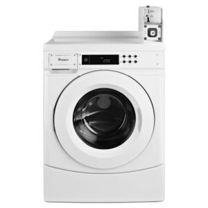3.1 cu. ft. High-Efficiency White Front Load Commercial Washing Machine Coin Operated