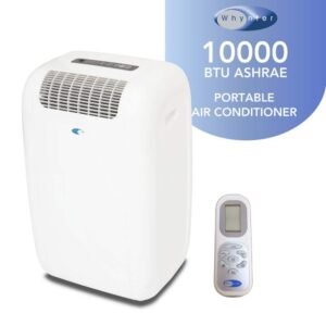 5,200 BTU (10,000 BTU ASHRAE) Portable Air Conditioner Cools 300 Sq.Ft., Dehumidifier, Remote and Carbon Filter in White